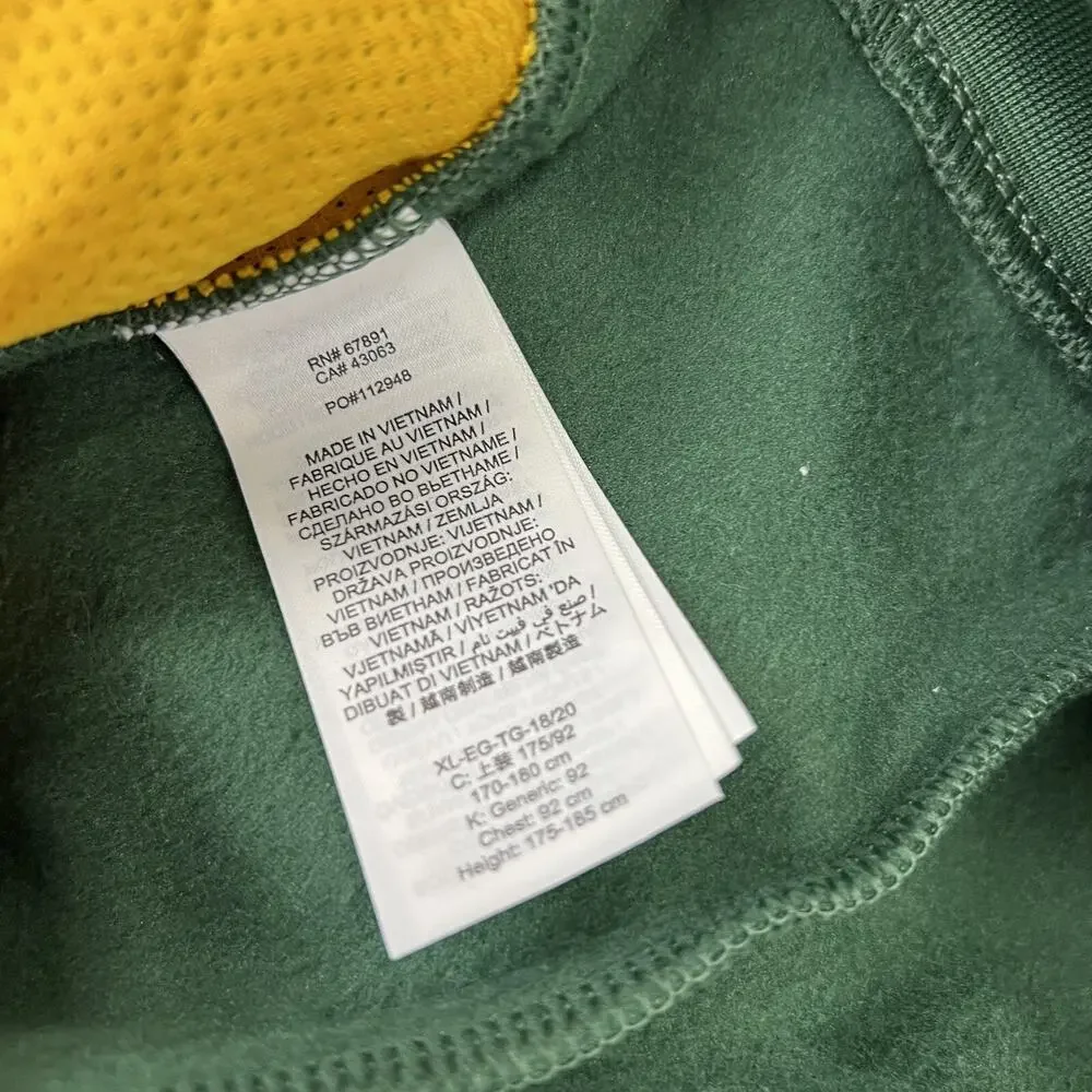 Nike Green Bay Packers Therma Hoodie Size XL 18/20 Kids Green Pullover